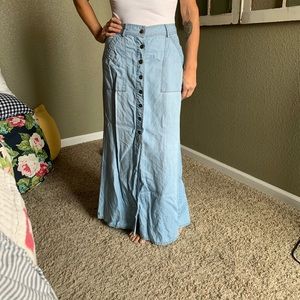 Anthro Holding Horses denim maxi size 2 WORN ONCE